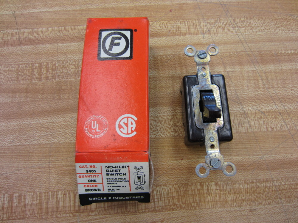 Circle F Industries 3401 Brown No-Klik Quiet Switch