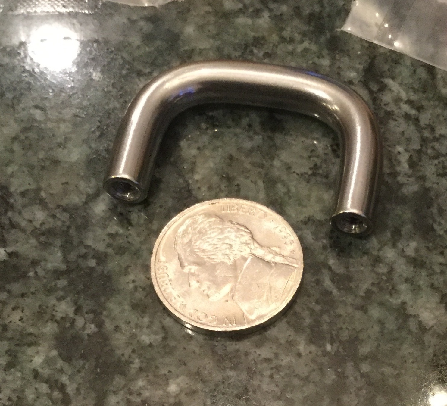 4 pieces RAF electronics stainless rectangle loop handle pull 1 1/2 x 1 high