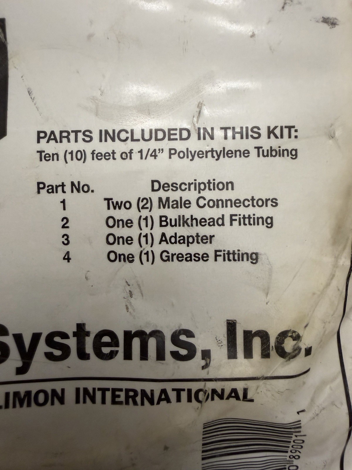 New LubeLine Model 900 Remote Grease Feeding Kit/ 10’ X 1/4” Line- FREE SHIPPING