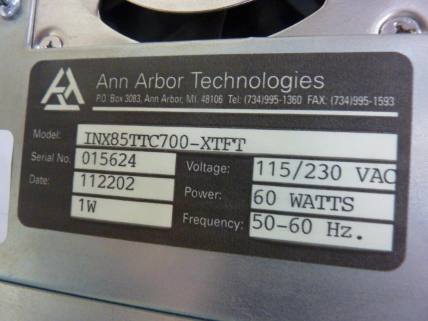 ANN ARBOR Operator Panel INX85TTC700-XTFT Used #49550