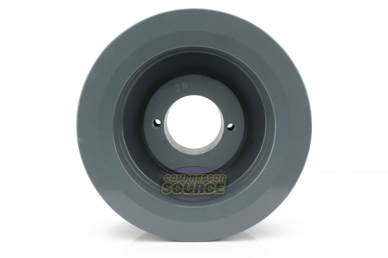 Cast Iron 6″ Dual Groove Belt B Section 5L Pulley with 1-3/8″ Sheave Bushing
