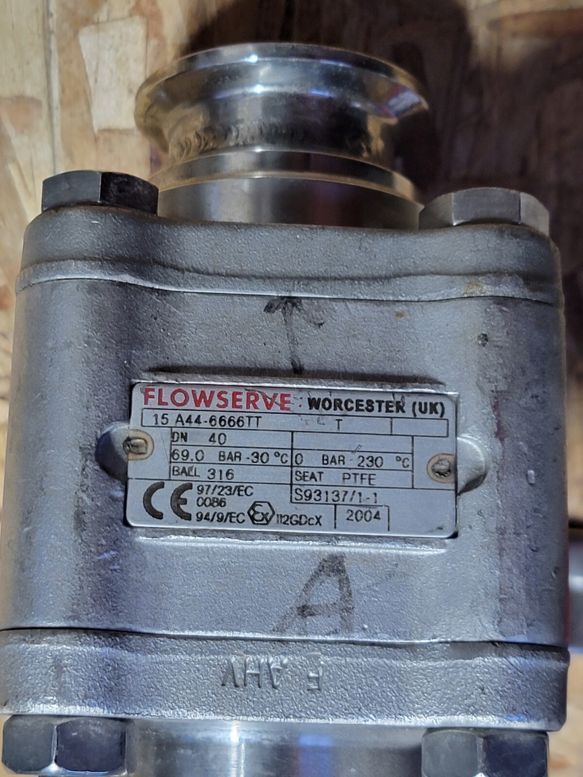FLOWSERVE WORCESTER (UK)15A44-6666TT 316 SS BALL VALVE NOS FREE SHIPING