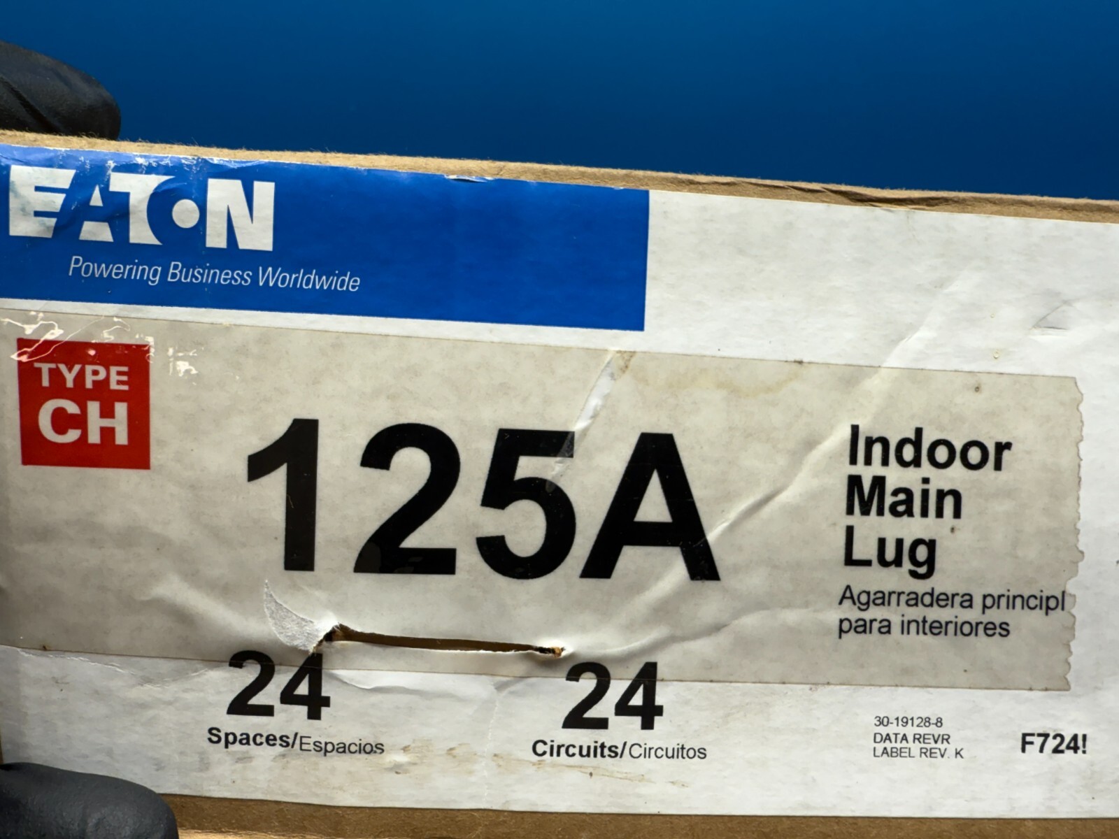 Eaton CH24L125C Type-1 125A 120/240VAC Indoor Main Lug Loadcenter Enclosure