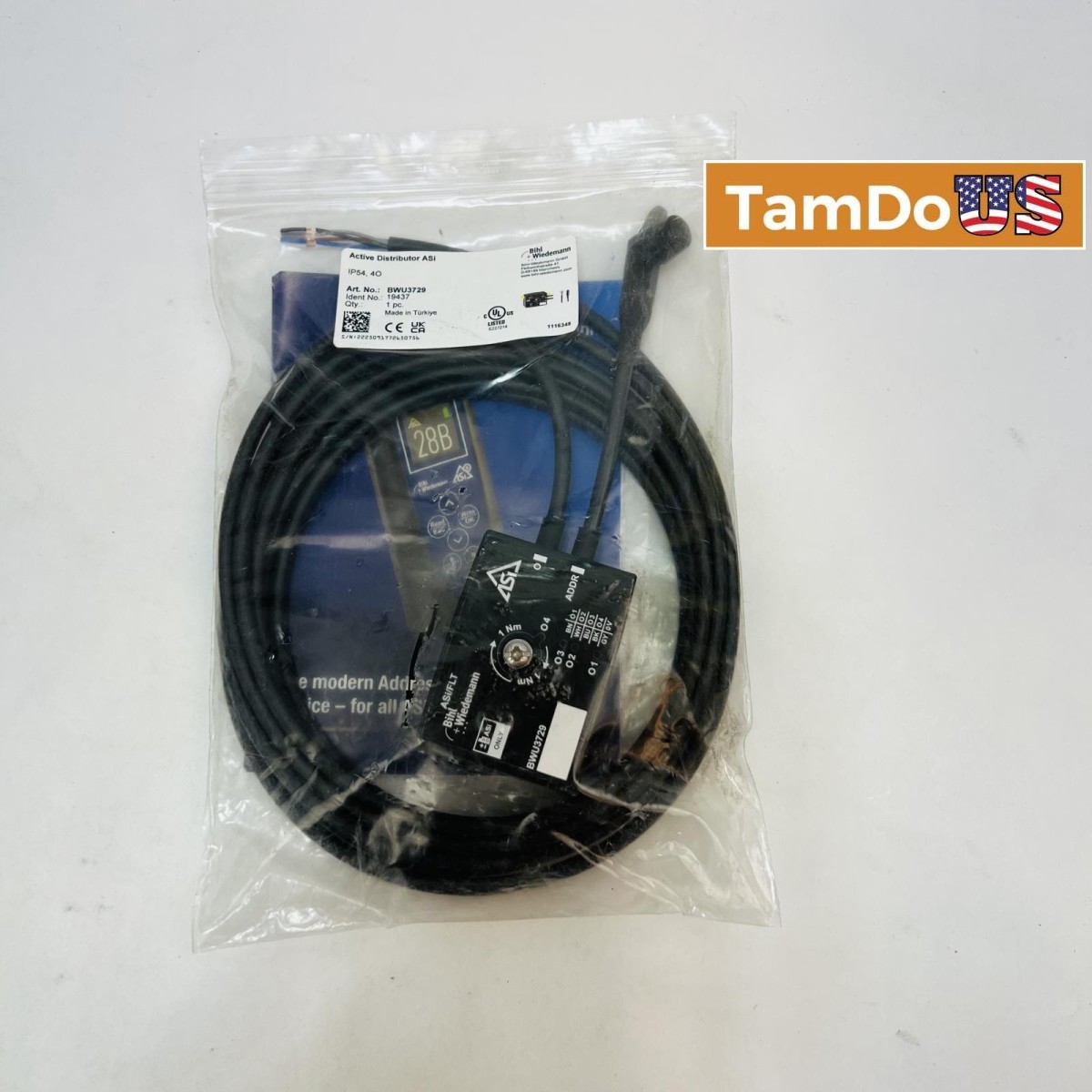 Bihl+Wiedemann BWU3729 ASi Active Distributor IP54 4O Made in Turkey UL CE