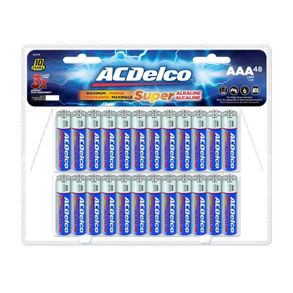 ACDelco Super Alkaline AAA Battery (48-Pack)