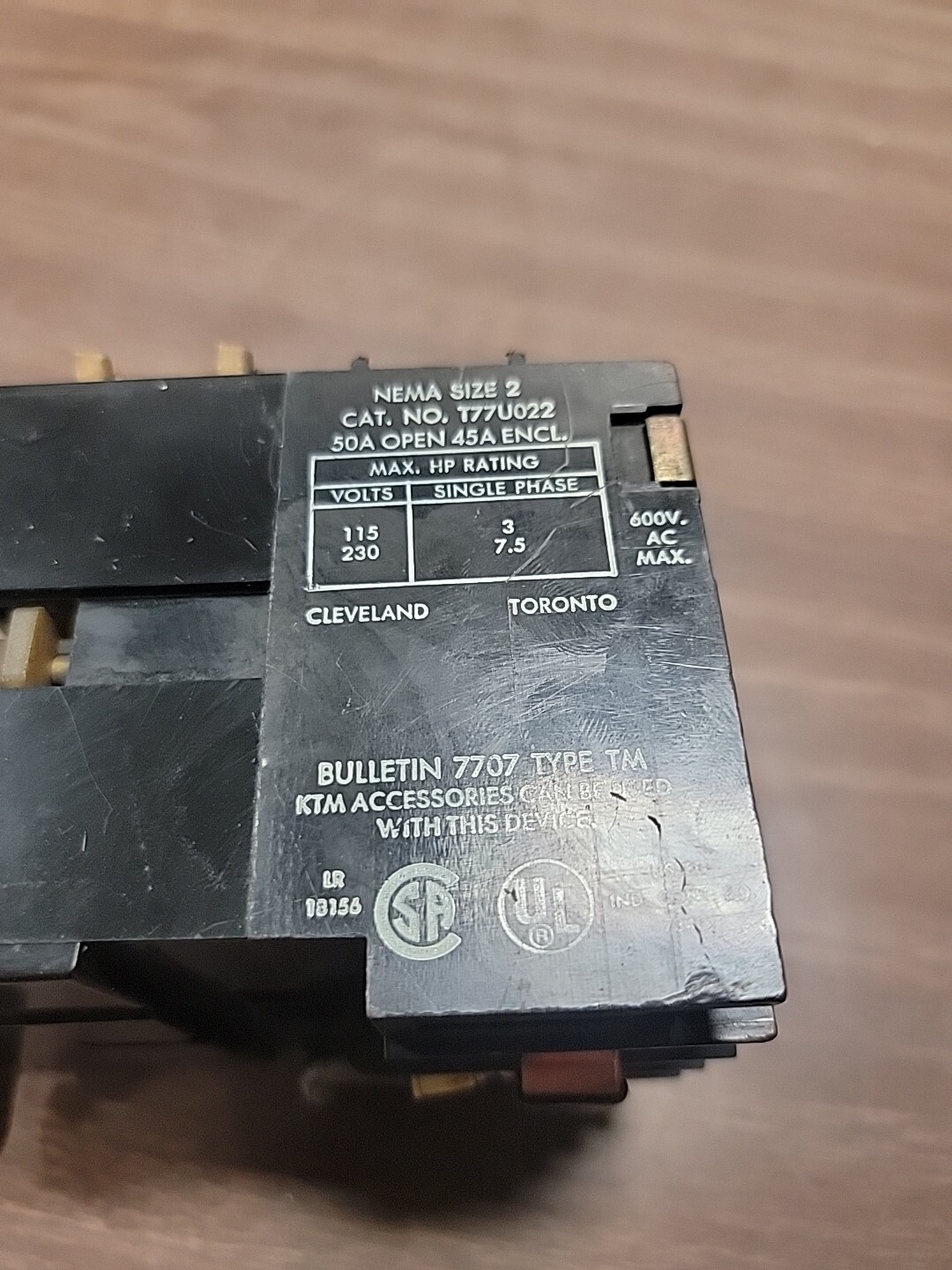 SYLVANIA T77U022 120V USED JOSLYN CLARK