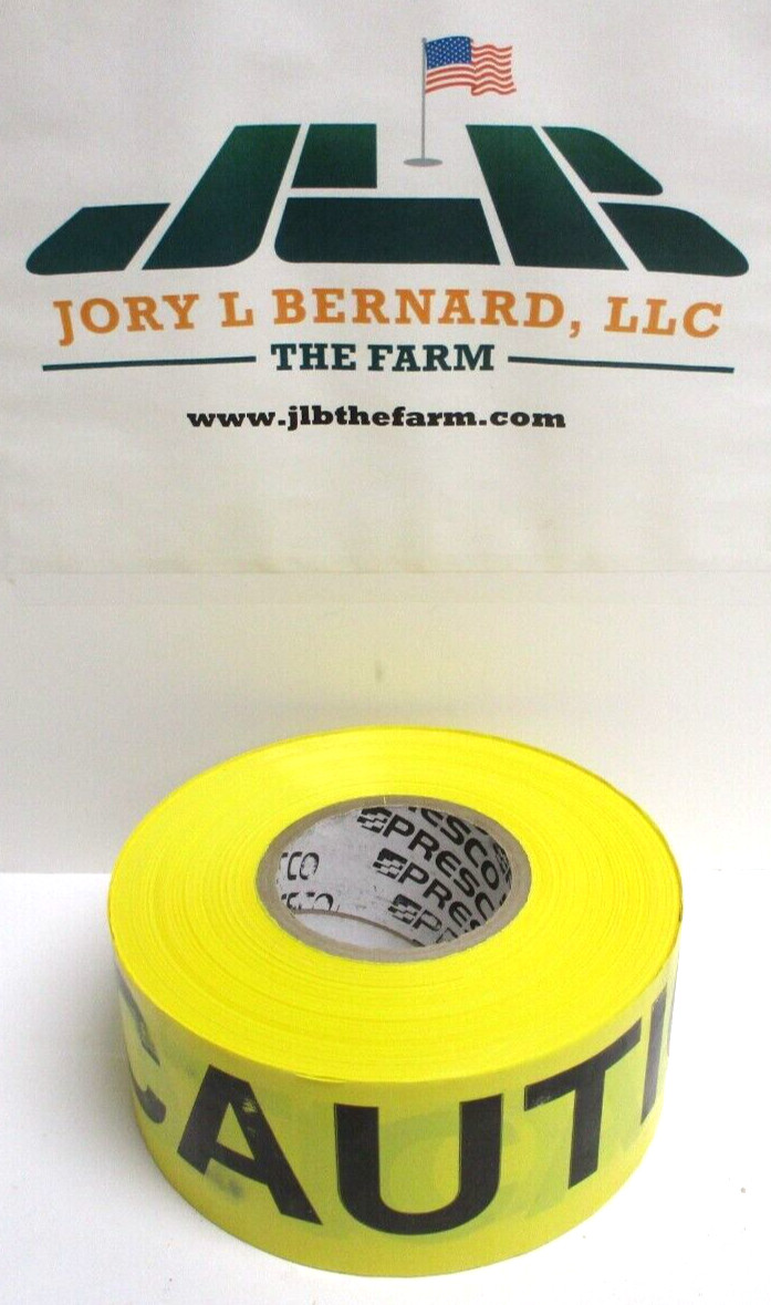 PRESCO, RB3103Y16, 3″ X 1000′, CAUTION REFLECTIVE TAPE, LOT OF 8 ROLLS , SURPLUS