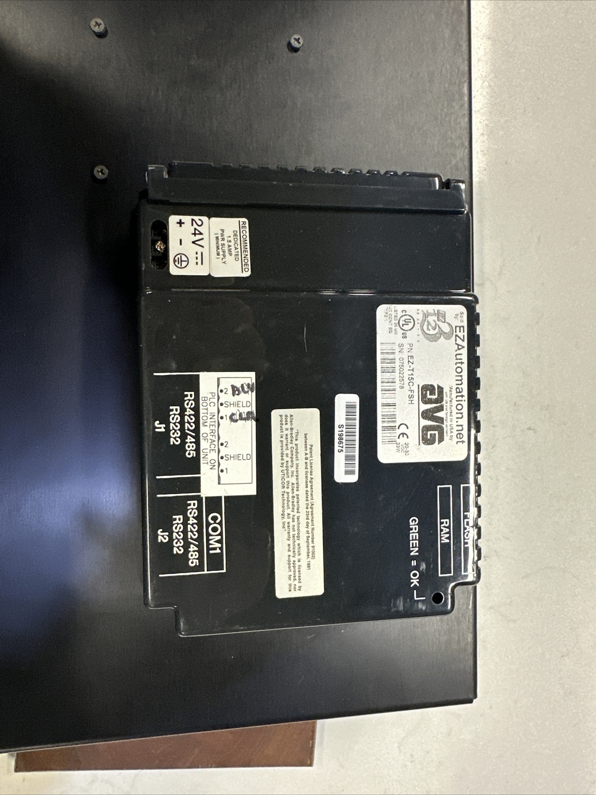 AVG AUTOMATION 10” TFT Color Display HMI EZ-T15C-FSH / EZT15CFSH S88