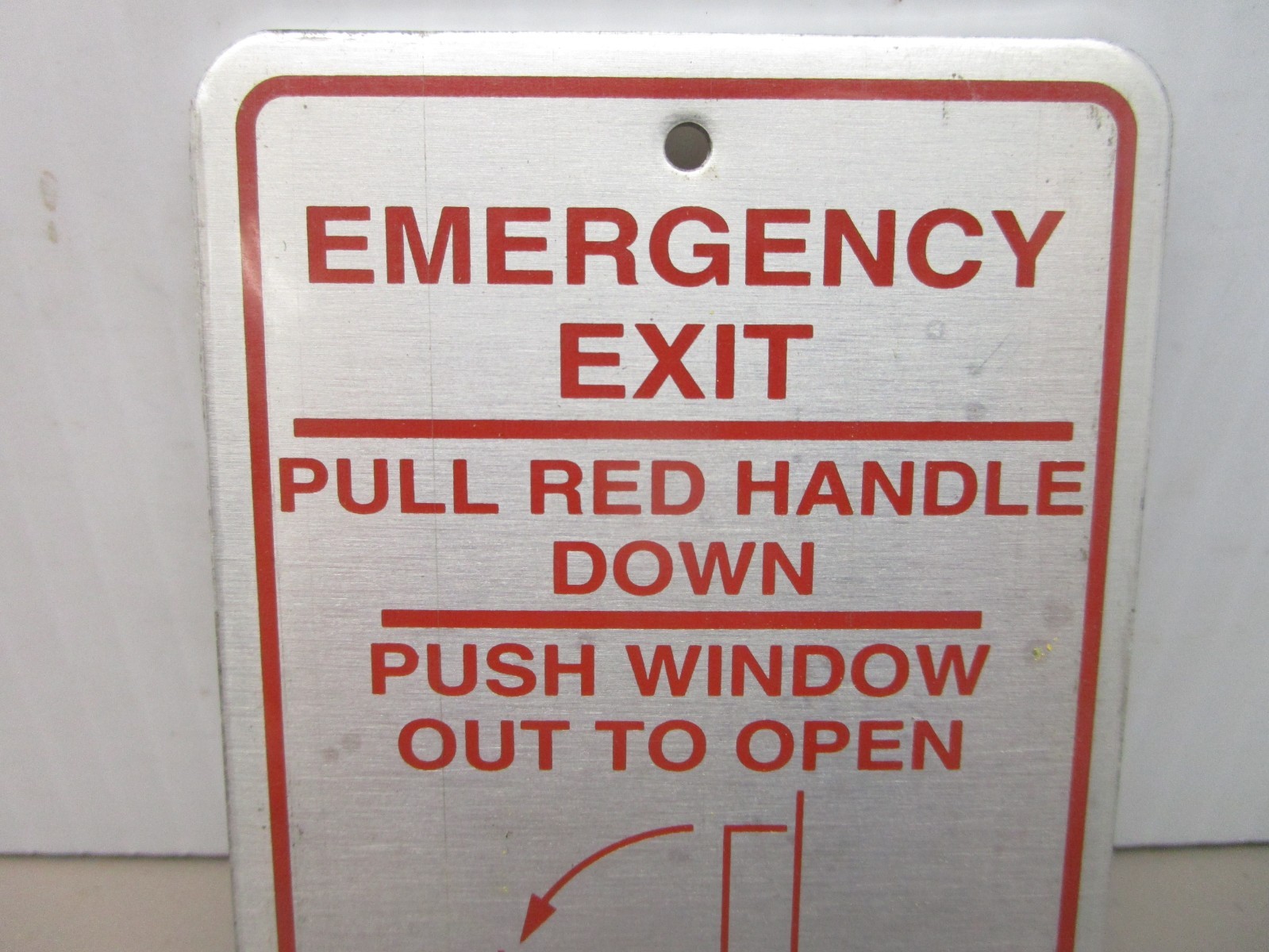 Gillig 59-45633-000 Emergency Exit Instruction Placard Panel