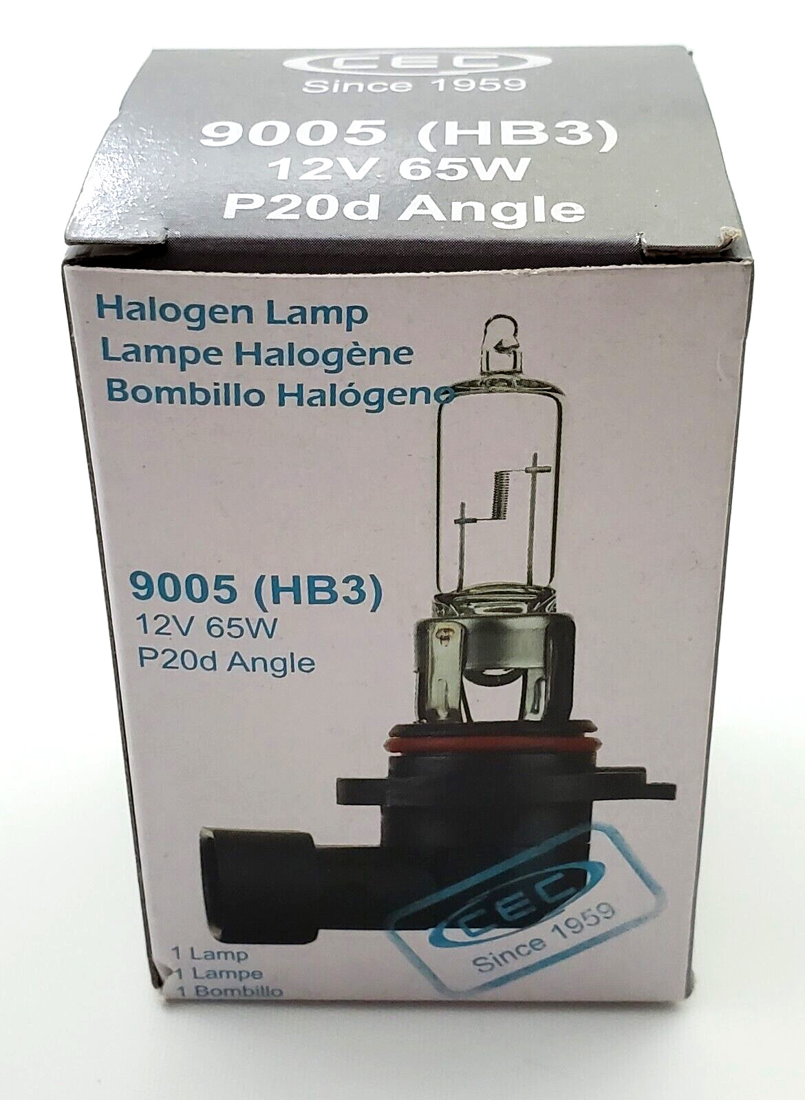 CEC 9005 HB3 12 Volt 65 Watt P20d Angle Base Halogen Automotive Lamp
