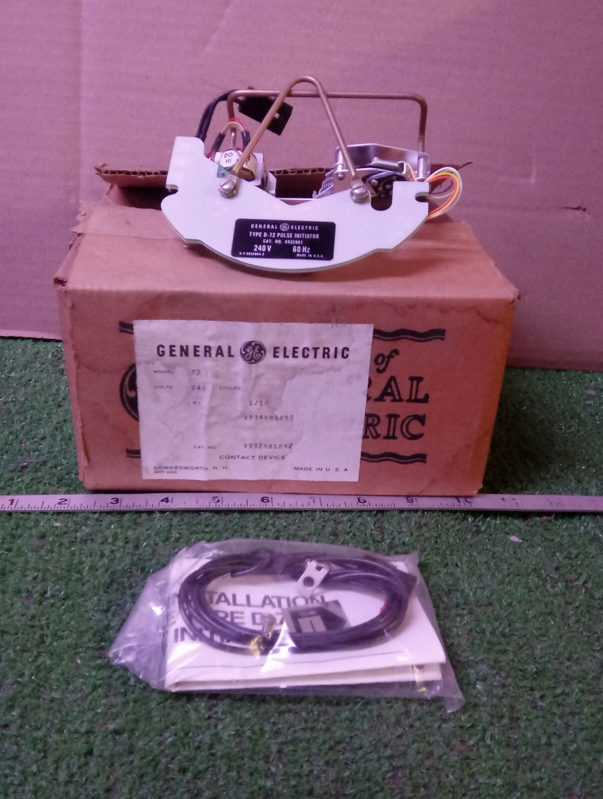 1 NEW GE TYPE D-72 9932881 PULSE INITIATOR 240 V NIB ***MAKE OFFER***