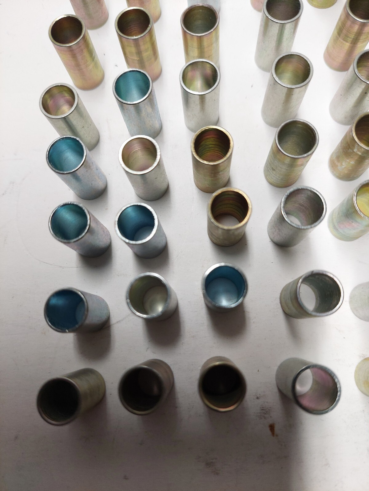 short metal tubes 100 pcs.