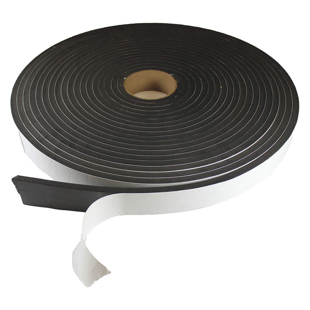 GRAINGER APPROVED CNES59316X2X50T EPDM Neoprene SBR Strip,L 50 ft,Black 6YLV2