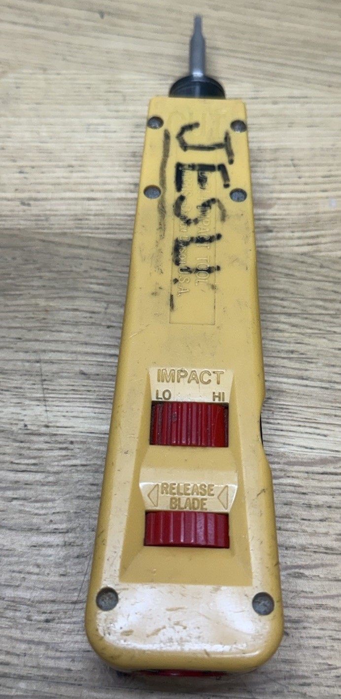 Harris Fluke Networks D914 Impact Punch Down Tool Vintage