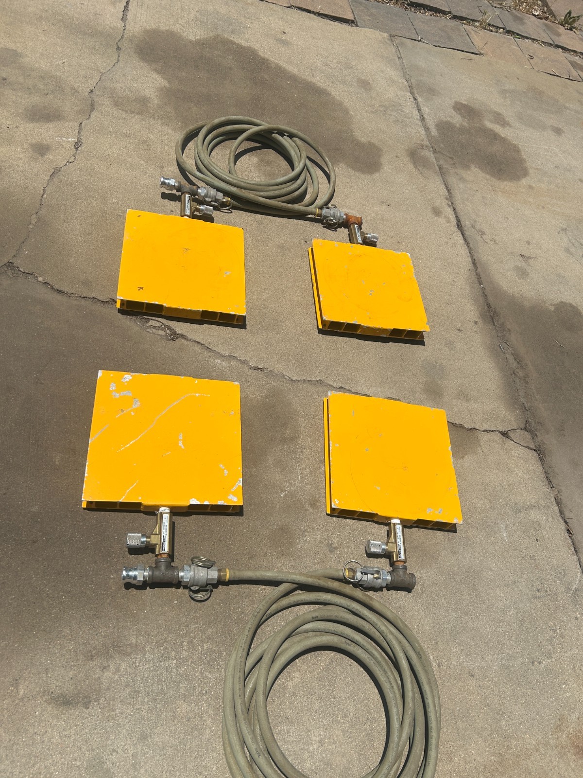 Hovair 4x Heavy Duty Industrial Air Skate bearing machinery mover kit 8800 lbs