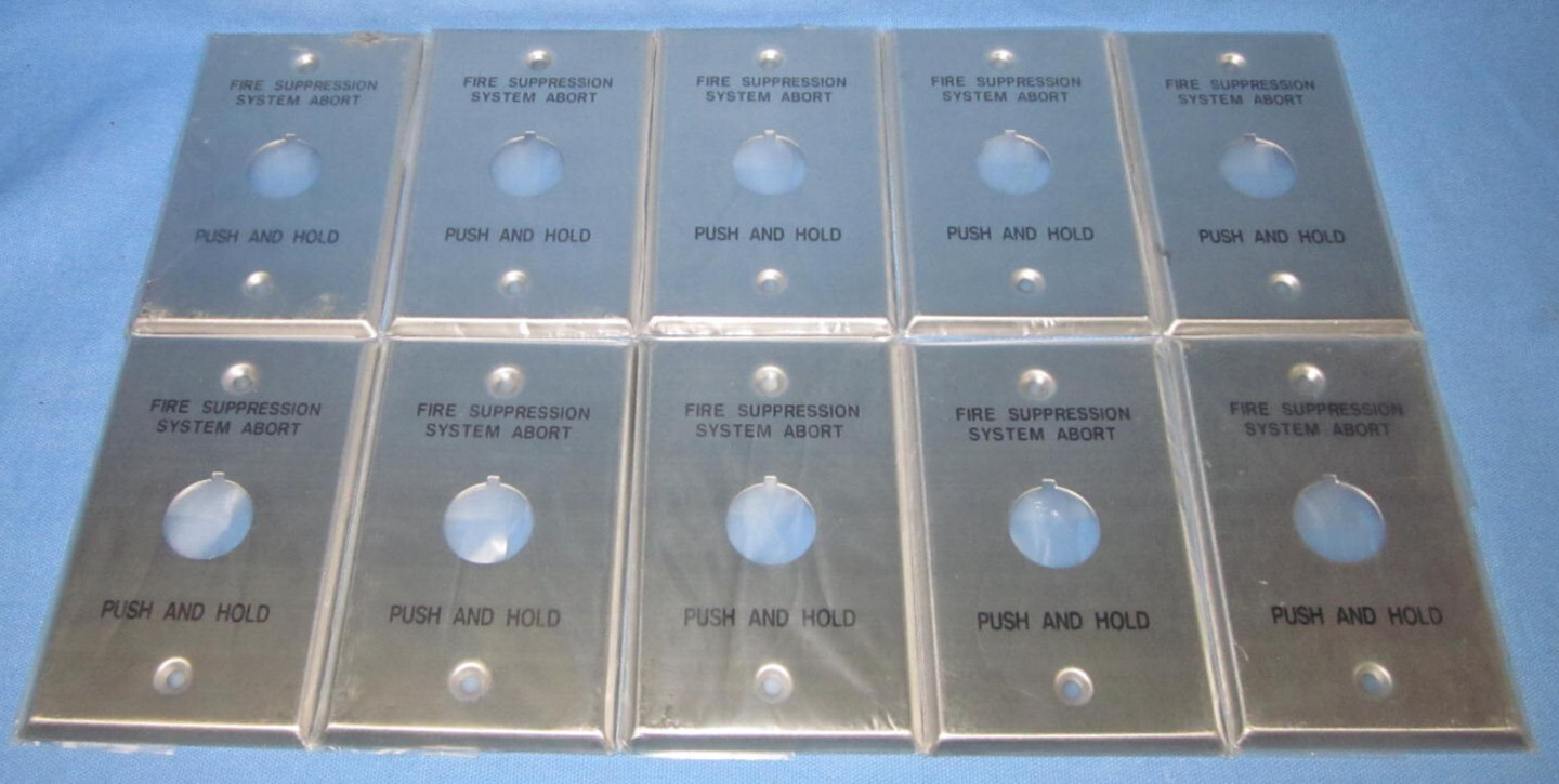 a Lot of 10 ~ Fire Suppression Abort Switch Button Cover Plates