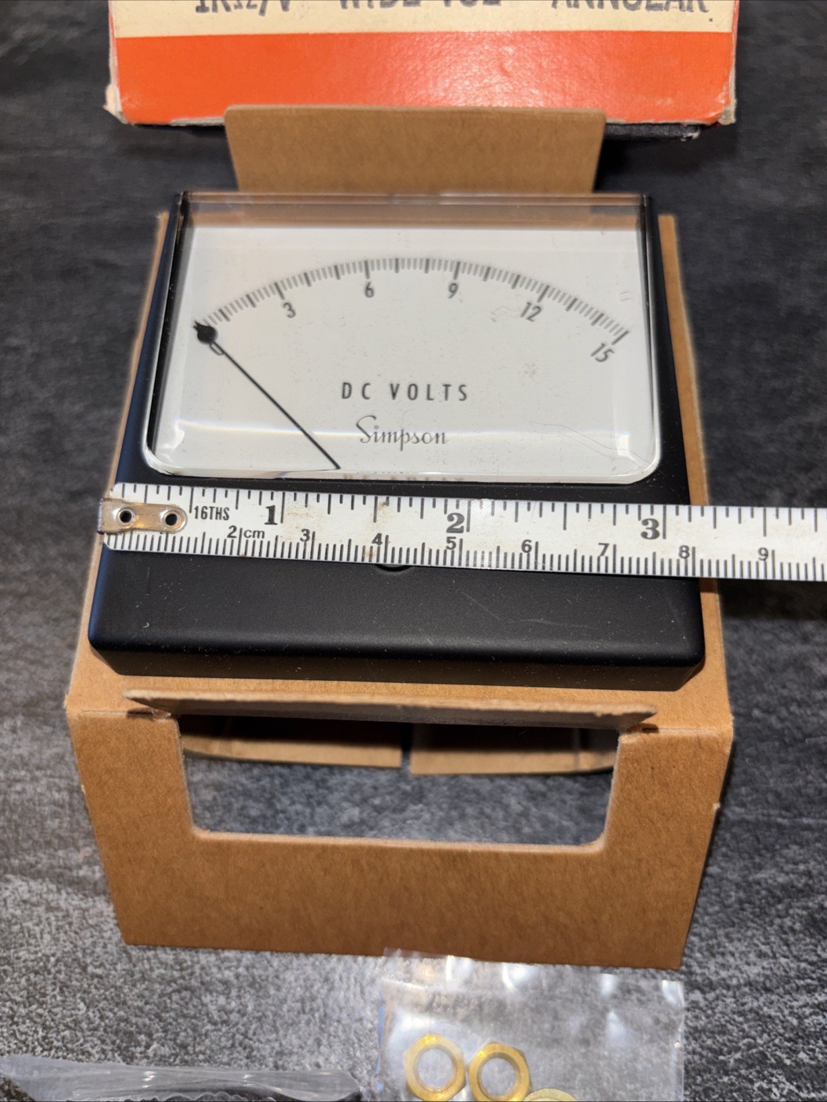 Simpson Model 1327 DC Volts Panel Meter 0-15V Analog Gauge Vintage #9750 NOS #I
