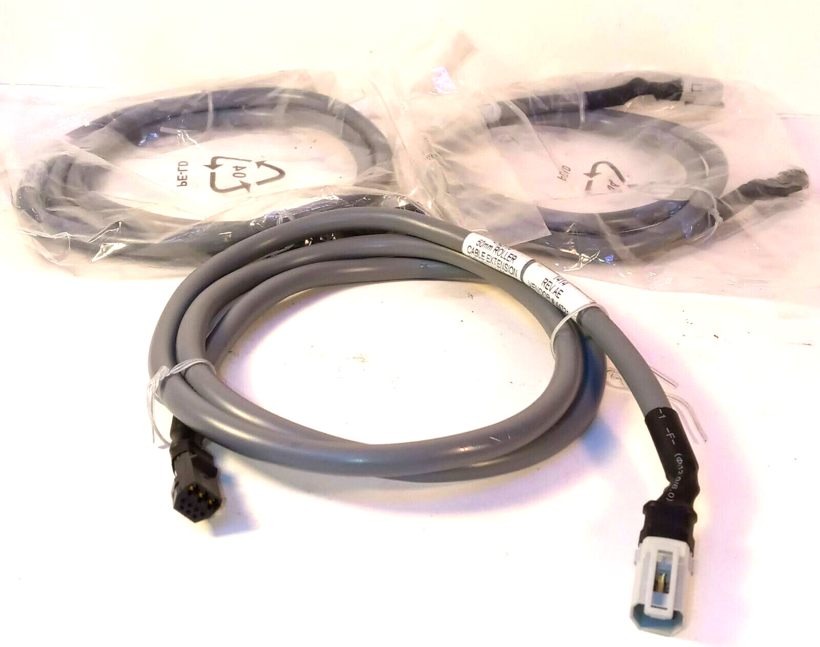 3 NEW DEMATIC CL110 50mm ROLLER CABLE EXTENTIONS 1100mm LONG # A6S00000109794