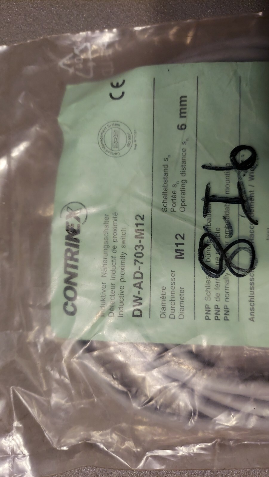 New Contrinex DW-AD-703-M12 Inductive Proximity Switch