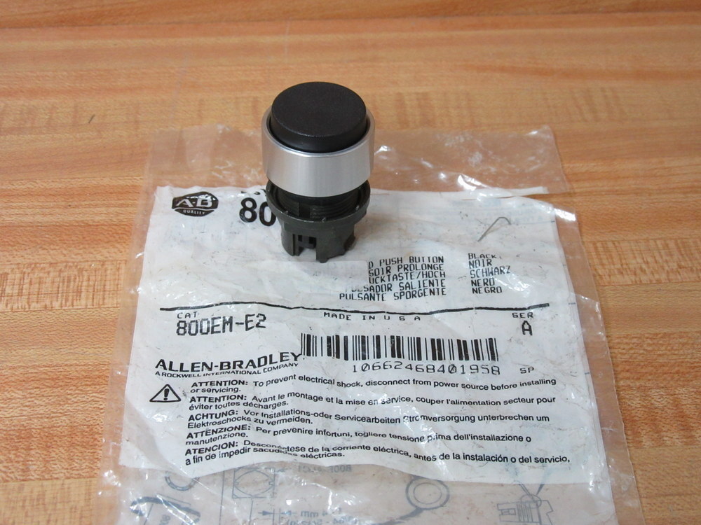 Allen Bradley 800EM-E2 Black Extended Button 800EME2 (Pack of 12)