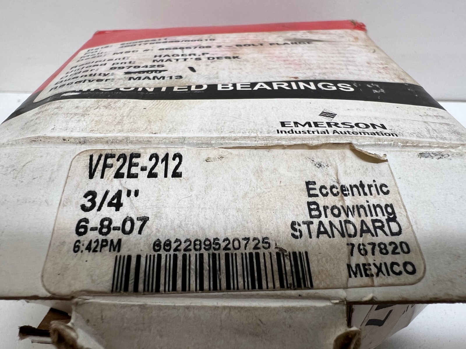 NEW IN BOX! BROWNING 2-BOLT FLANGE MOUNTING BEARING VF2E-212