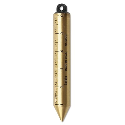 Crescent Lufkin 1″ Oil Gauging Plumb Bob, 6.75″ L, Solid Brass SAE