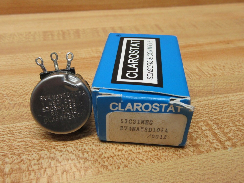Clarostat RV4NAYSD105A Rotary Potentiometer 53C3-1 1-MEG-S