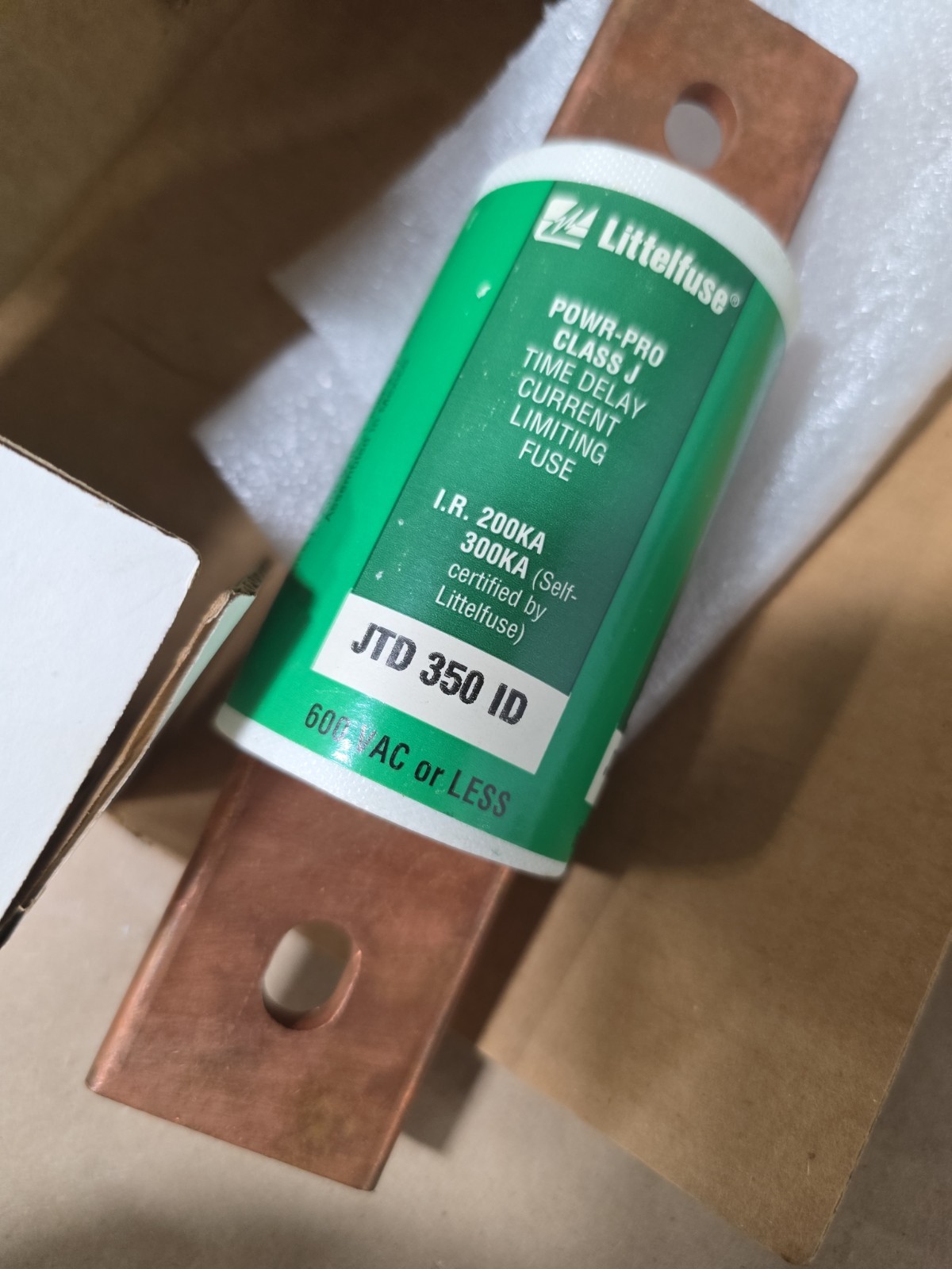 NEW LITTELFUSE JTD 350 DTIME DELAY FUSE 350A 600VAC JT350ID