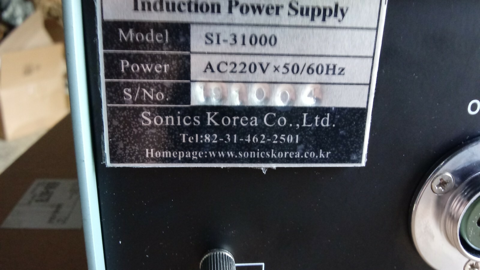 30 day WARRANTY Sonics Korea Make Tech SI-31000 Induction Power Supply NO CABLES