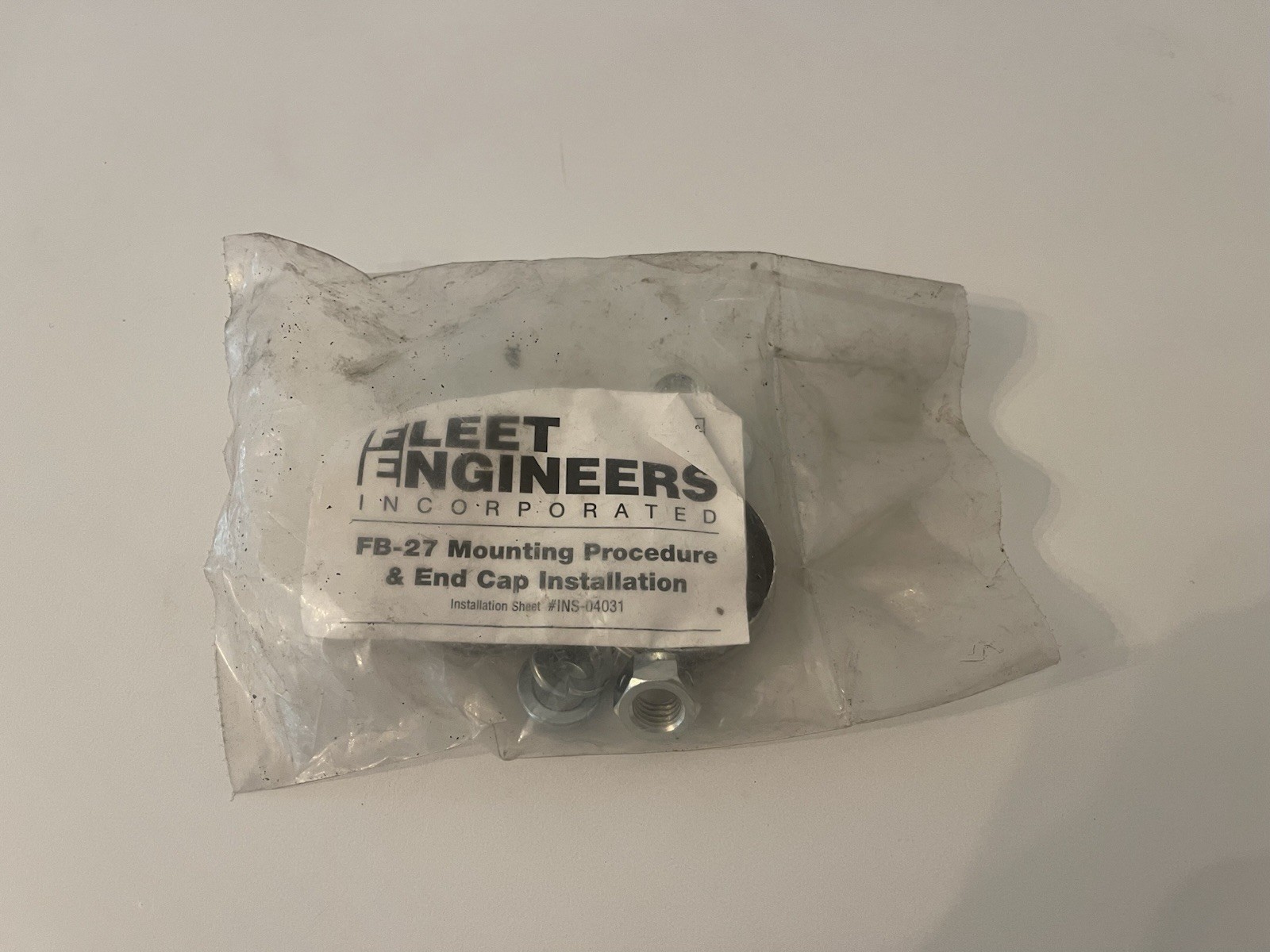 NEW FLEET ENGINEERS FB-27 MOUNTING Procedure END CAP Installation 031-00272