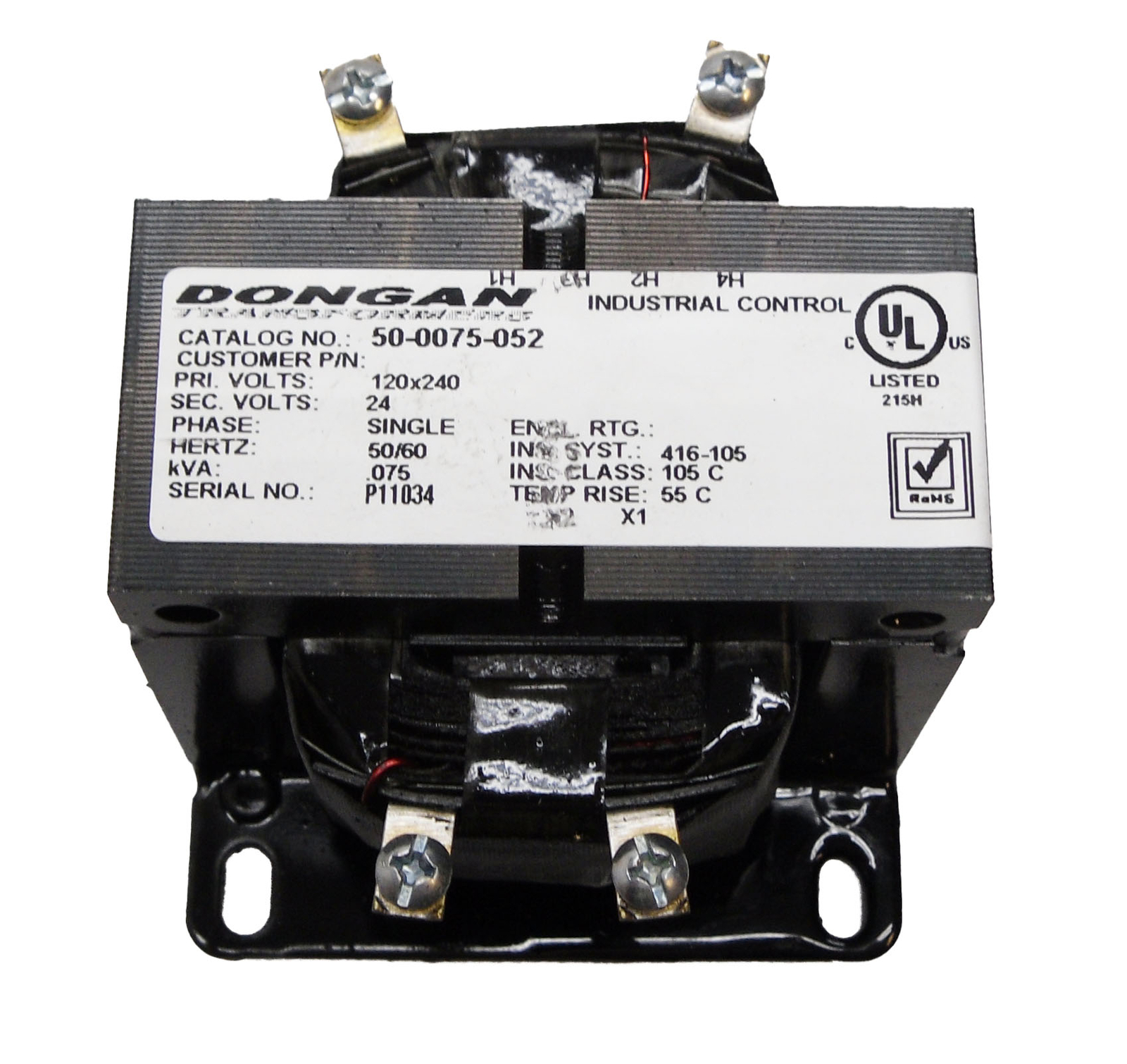 NEW DONGAN 50-0075-052 TRANSFORMER 120-240V 50/60HZ