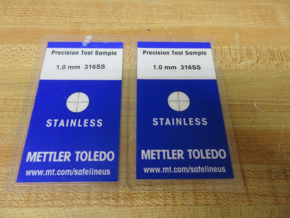 Mettler Toledo 1.0MM 316SS Safeline Metal Detection Test Card TC1 (Pack of 2)