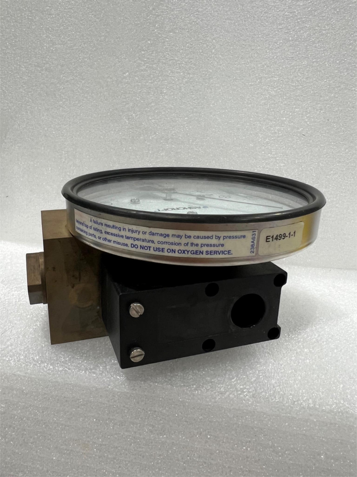 Ashcroft, 45-1131-AD-25L-XEM-V4-60# Differential Pressure Gauge 0-60 PSID, Used