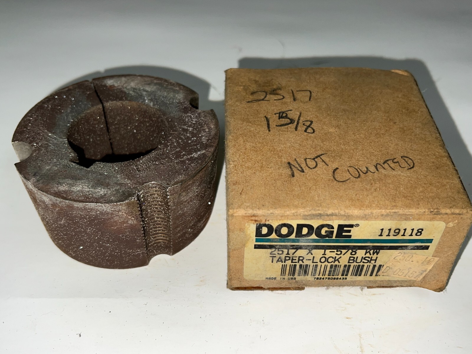 BALDOR DODGE TAPER LOCK BUSHING 119118 SERIES 2517 1-5/8″ BORE 3.38″ OD
