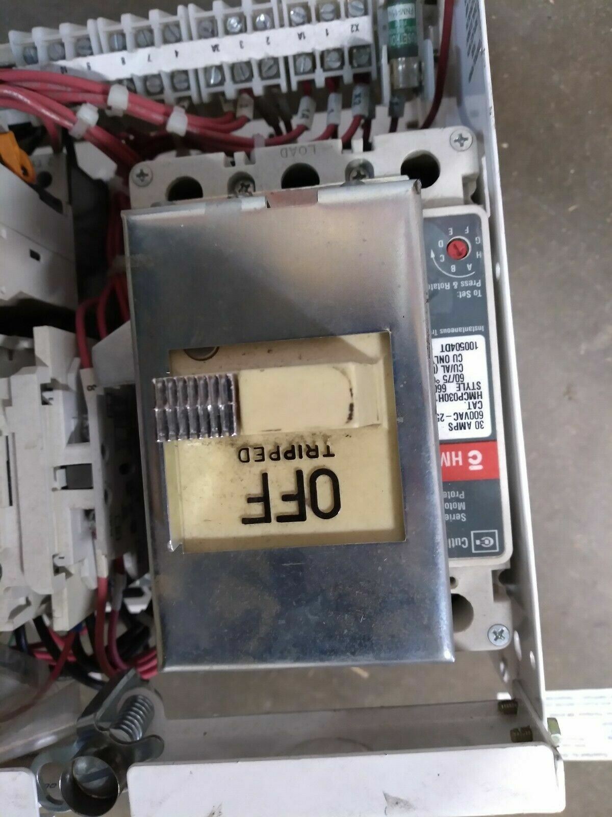 EATON CUTLER HAMMER FT206D AN19DN0 30A HMCP 3A70508G16 MOTOR CONTROL CENTRE UNIT