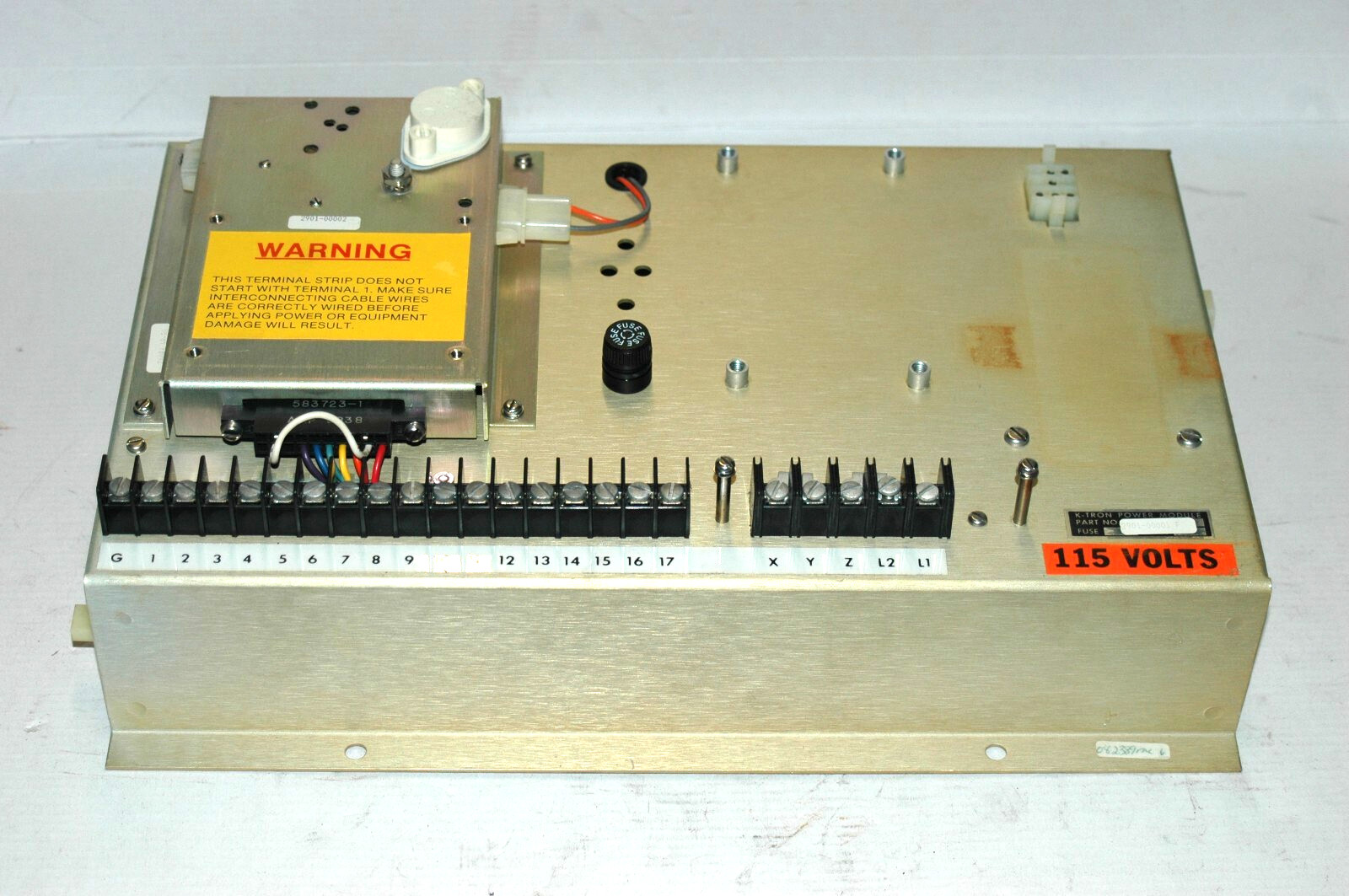 MODULE, POWER, K-TRON MODEL 2901-1 115VAC INPUT FOR 1/2 HP MOTOR ON PR -SURPLUS-