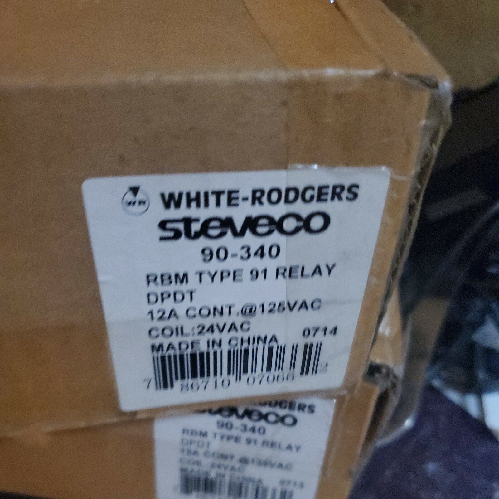 Lot of 10 White-Rodgers Steveco 90-340 RBM Type 91 Relays DPDT rly1709 coil vac