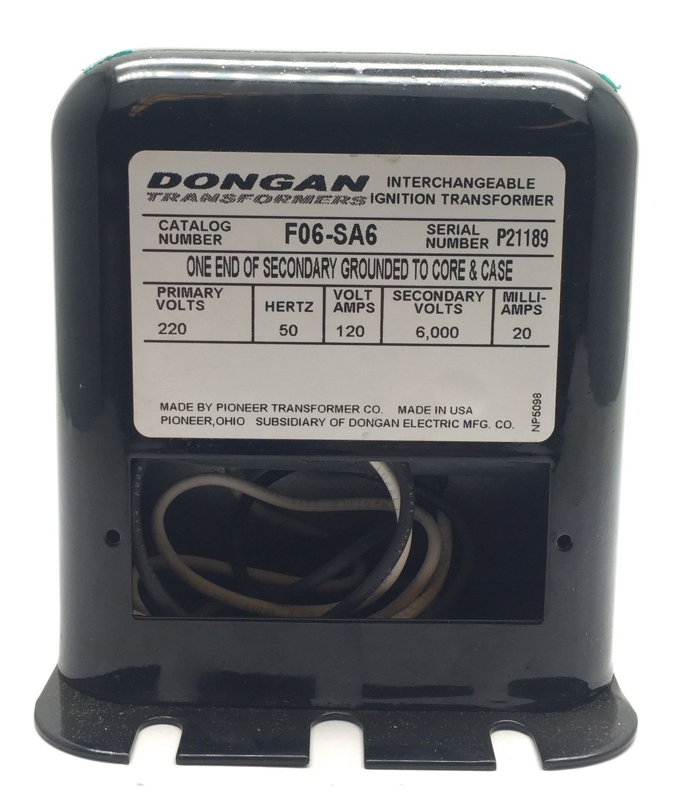 Dongan F06-SA6 Ignition Transformer