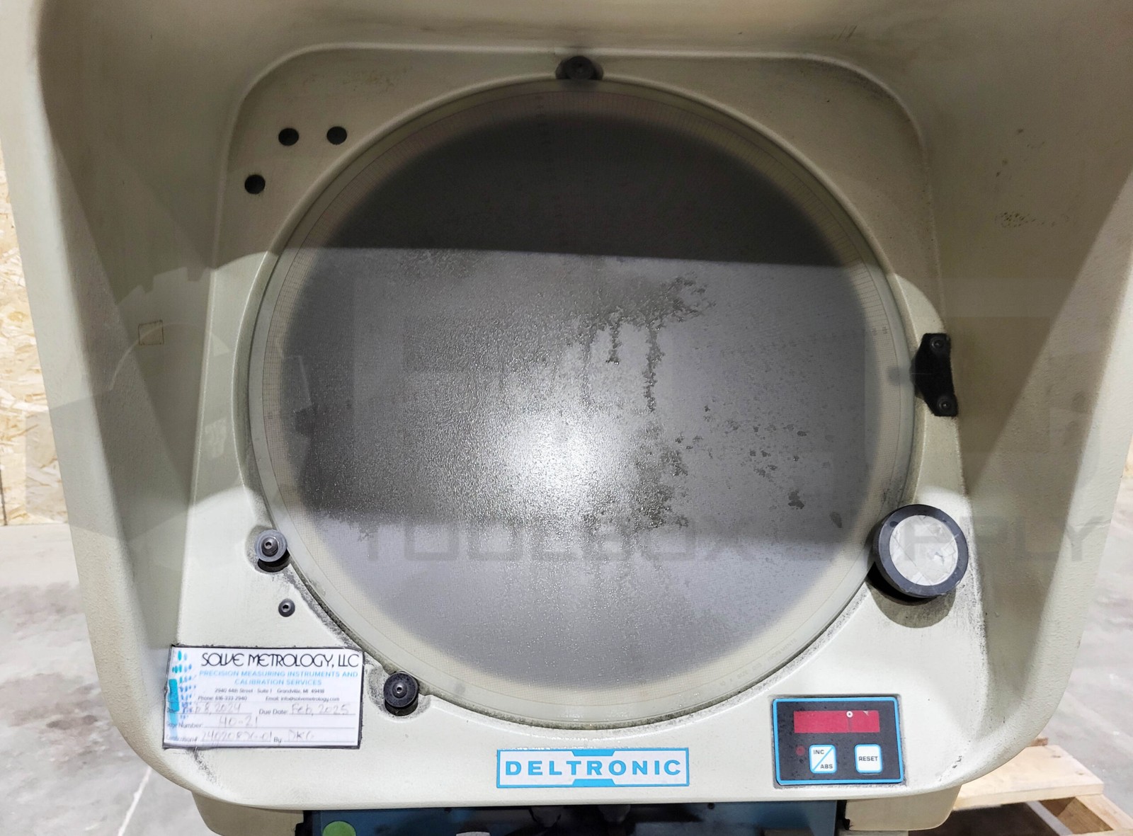 DELTRONIC DH14-MPC4 OPTICAL COMPARATOR 120V 60HZ 2A W/ MPC-5 MULTIPRESSOR