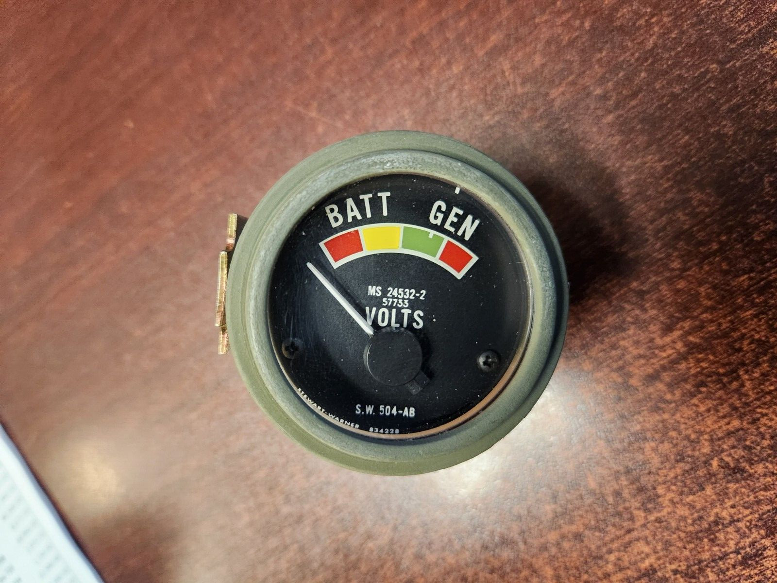 Stewart Warner MS24532-2 M151 HMMWV M37 M715 M35 M939 Battery Gauge Voltmeter