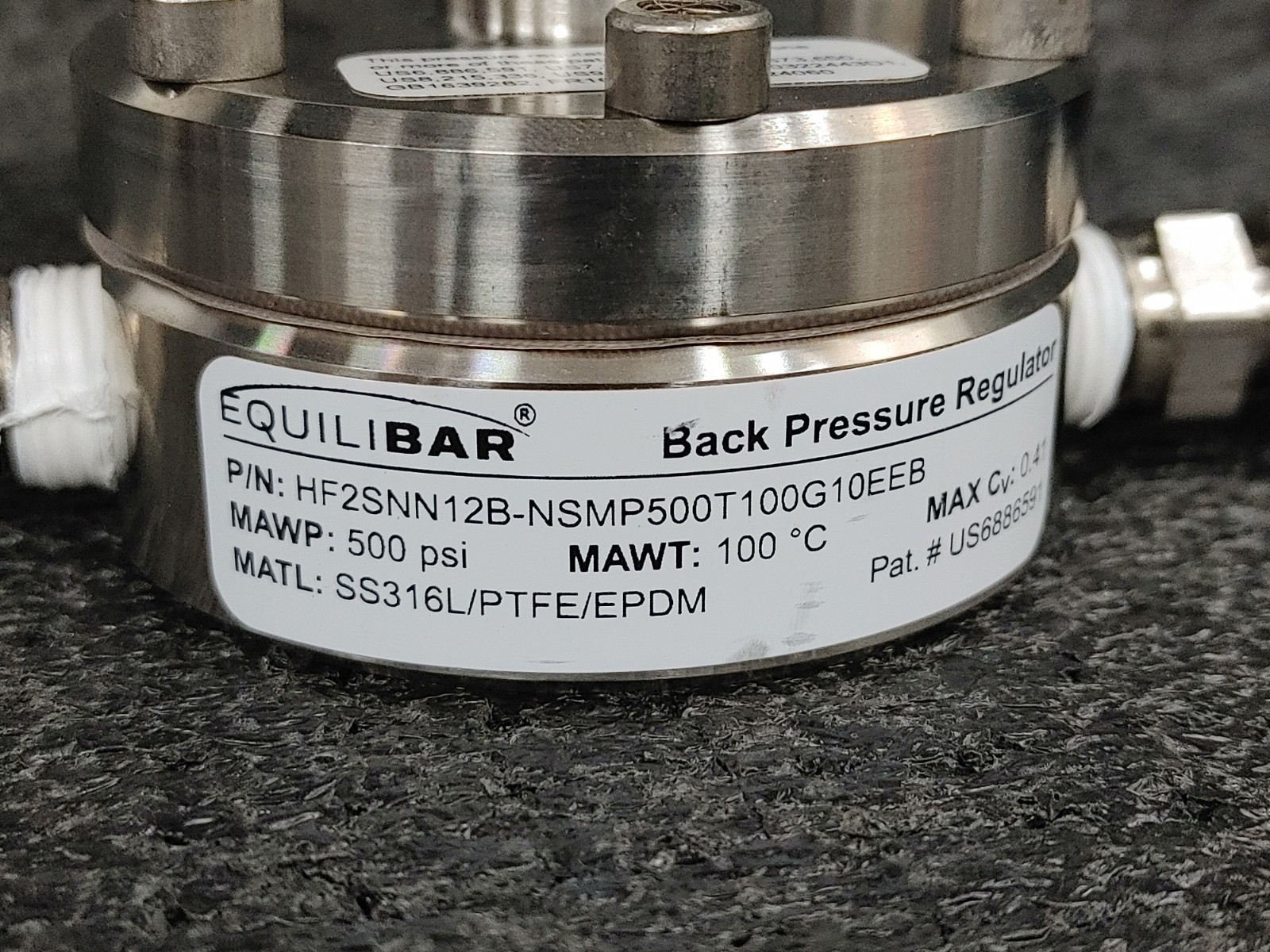 EQUILIBAR HF2SNN12B-NSMP500T100G10EEB 500 PSI Back Pressure Regulator