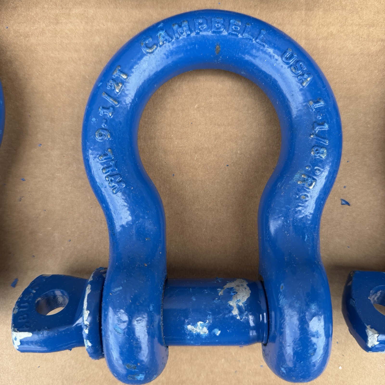9 -pcs Campbell 5411805 1-1/8” Screw Pin Anchor Shackle Painted WLL 9.5 Ton