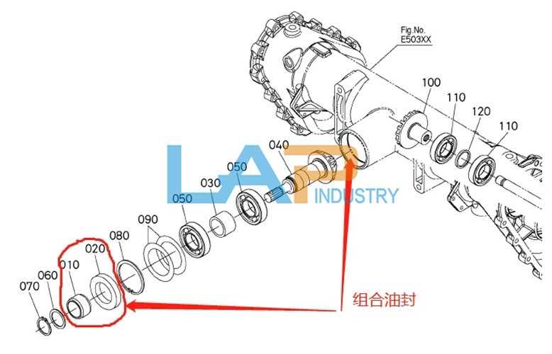 1PCS New FIT For rice transplanter rear axle input shaft oil seal XQ2144E