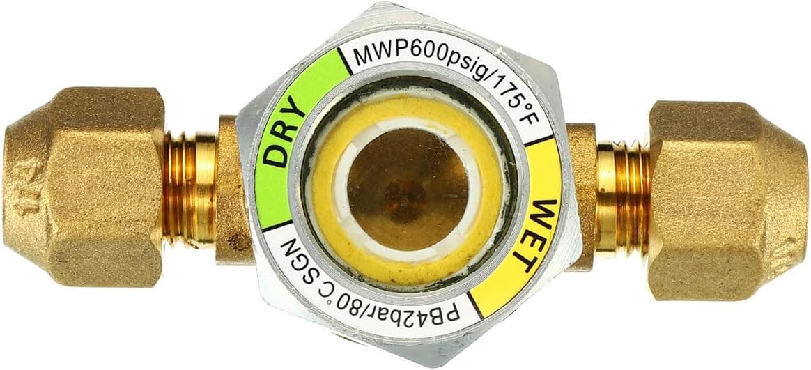 Sight Glass 1 4 x 1 4 SAE Universal Liquid Moisture Indicator for Air