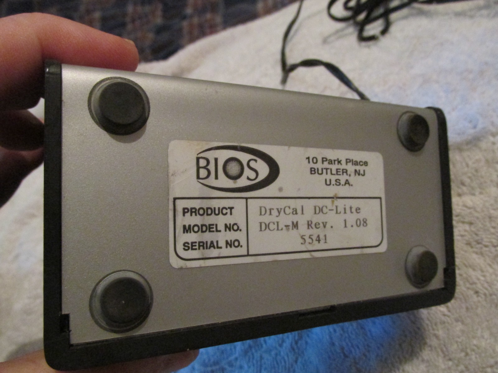 BIOS DryCal DC-Lite Primary Flow Meter Calibrator Turns On Untested BOEING SURPL