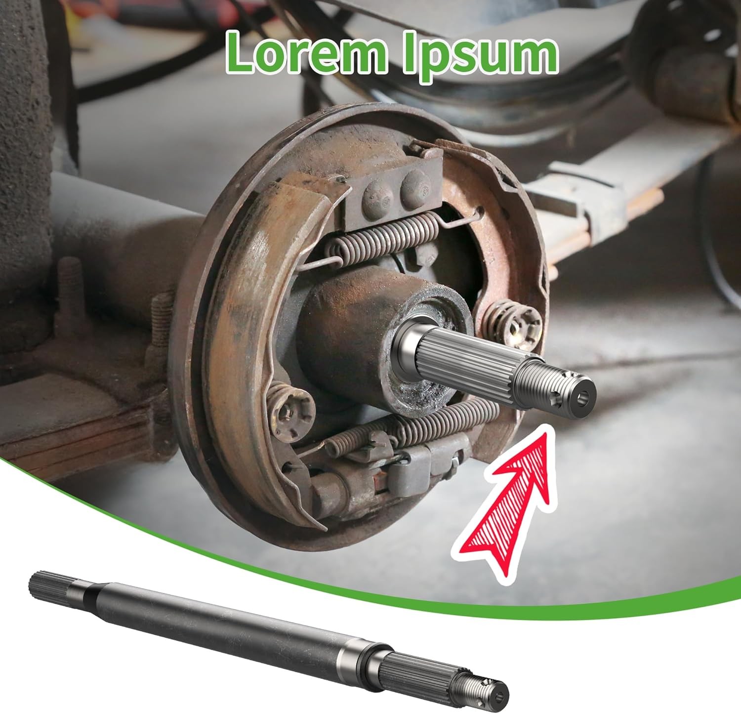 10L0L Golf Cart Rear Axle Shaft Sets with Bearing & Seal Kit [Driver/Passenger S