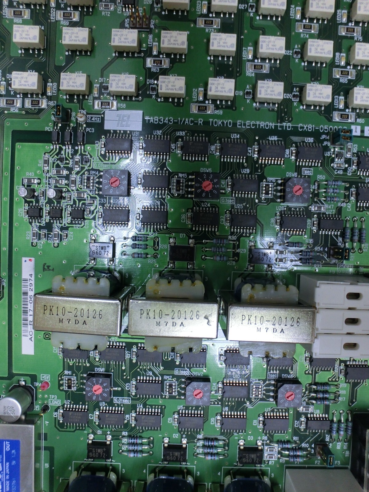 TEL Tokyo Electron TAB343-1/AC-R Board,CX81-050032-12 Board,Used,Jp_,8798
