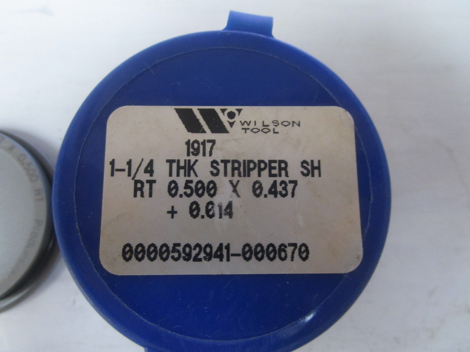 NEW WILSON TOOL 1917 1-1/4 THK STRIPPER SH RT 0.500 X 0.437 + 0.014