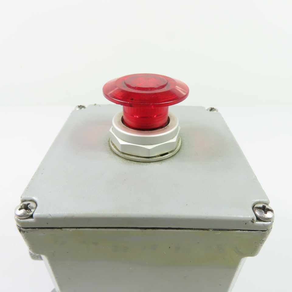 Red Pushbutton Control Station Enclosure 4″ x 4″ x 4″