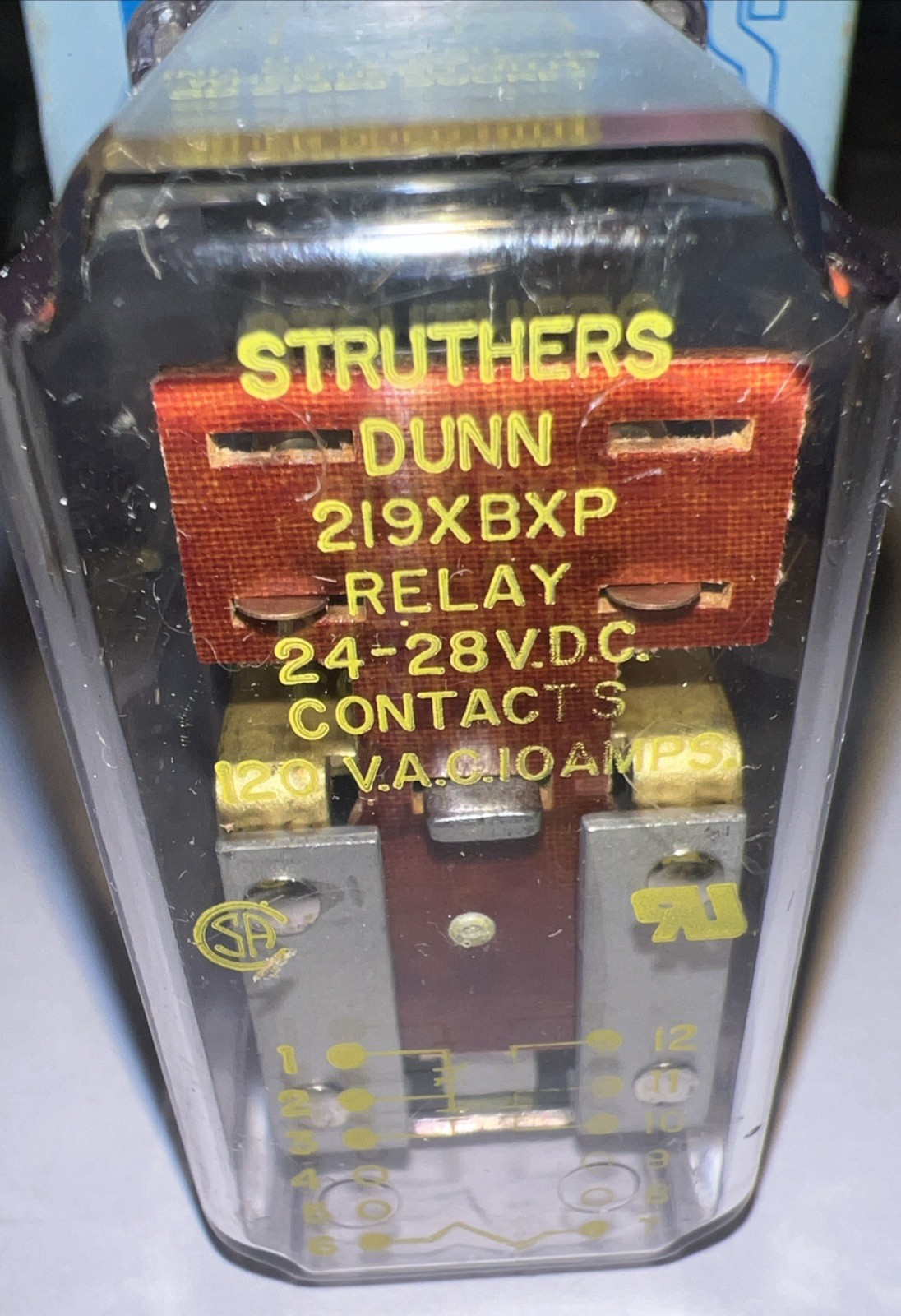 Struthers-Dunn 219XBXP 12 Pin Relay24-28 VDC 120 VAC 10A 60Hz New in Box